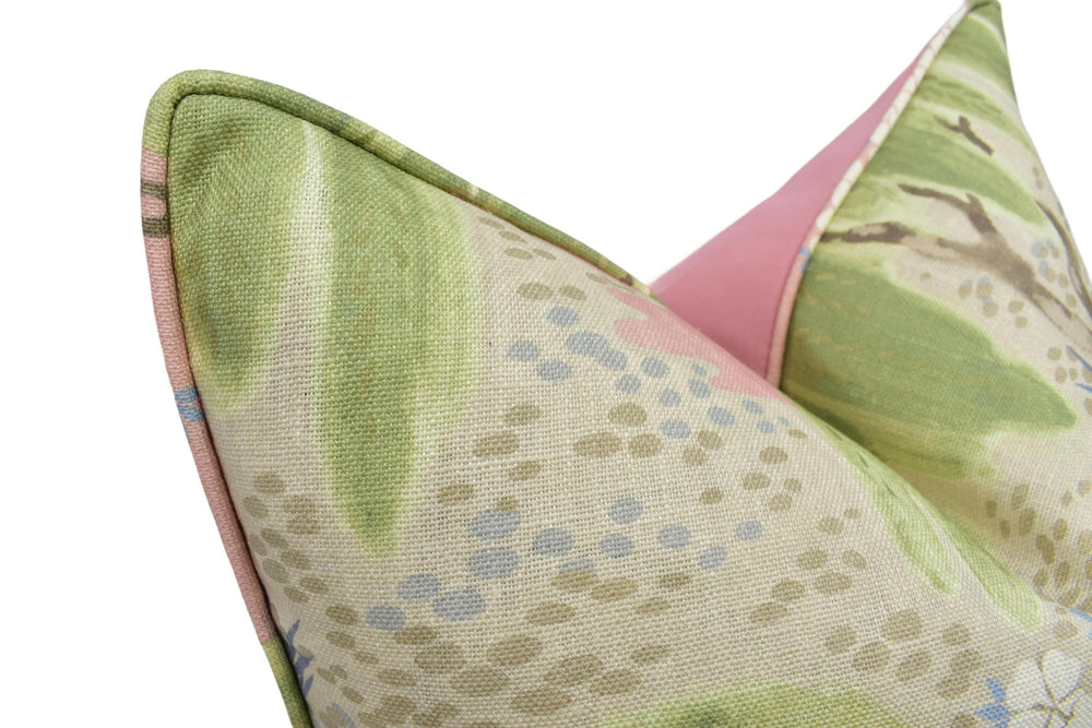 Anna French x Thibaut - Willow Tree - Blush - Symbolic Spiritual Japanese Willow Tree Floral Designer Cushion Cover Preppy Pink Cottage Core.