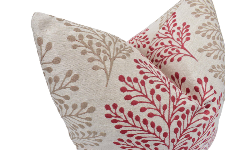 a close up of a pillow on a white background