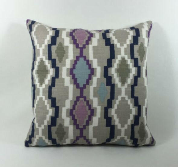 Romo - Ortega - Passion Flower - Colourful Chilean Inspired Geometric Designer Cushion Cover - Handmade Throw Pillow Luxury Home Decor.